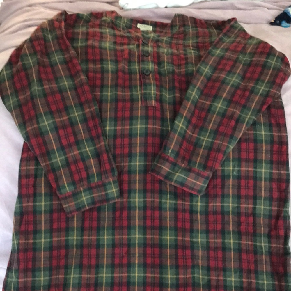 LL Bean Men’s Flannel Night Shirt